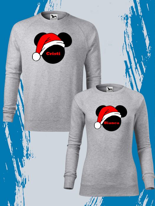 Set bluze personalizate cuplu de Crăciun cu numele tău [1]