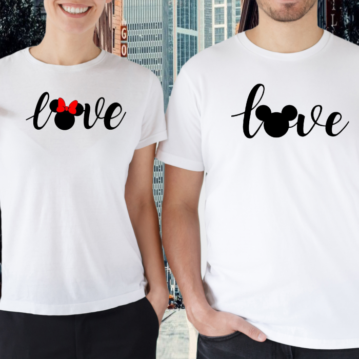 Set tricouri personalizate cupluri -Love Mikey Mouse [2]