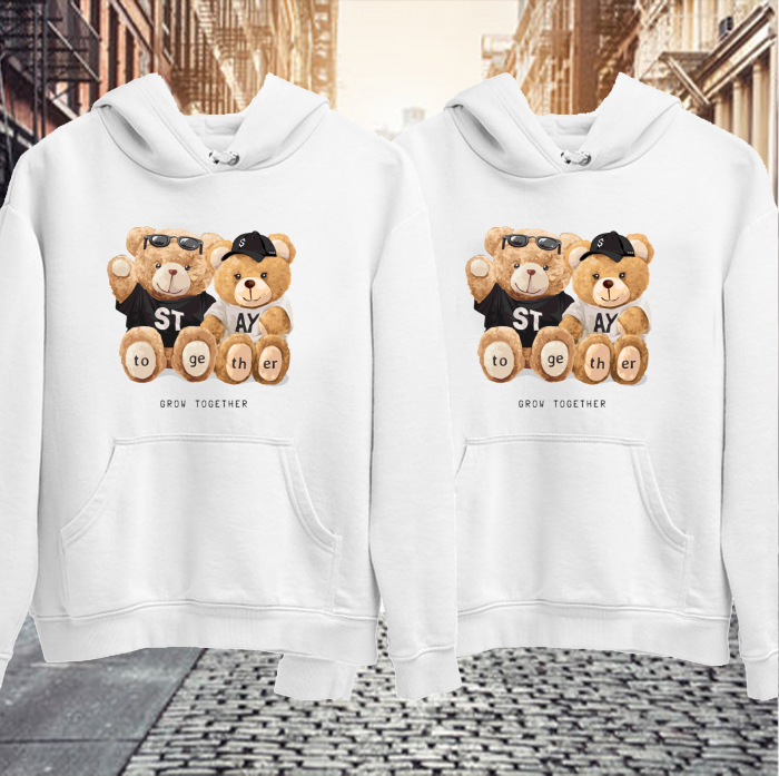 Set hanorace personalizate pentru cupluri cu ursuleți [1]