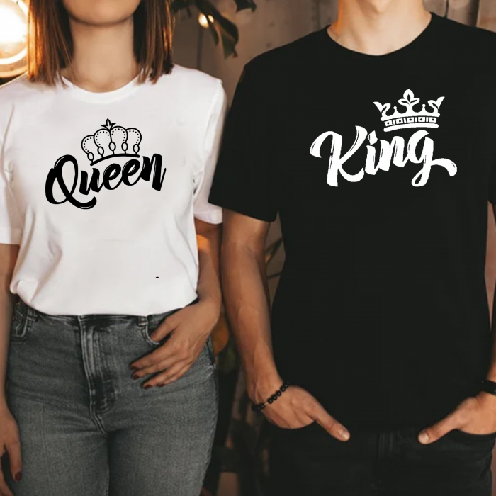 Tricouri personalizate pentru cupluri - King & Queen [1]