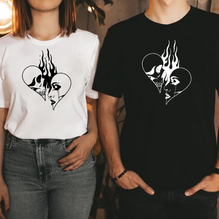 Set tricouri personalizate pentru cupluri - Dead heart [3]