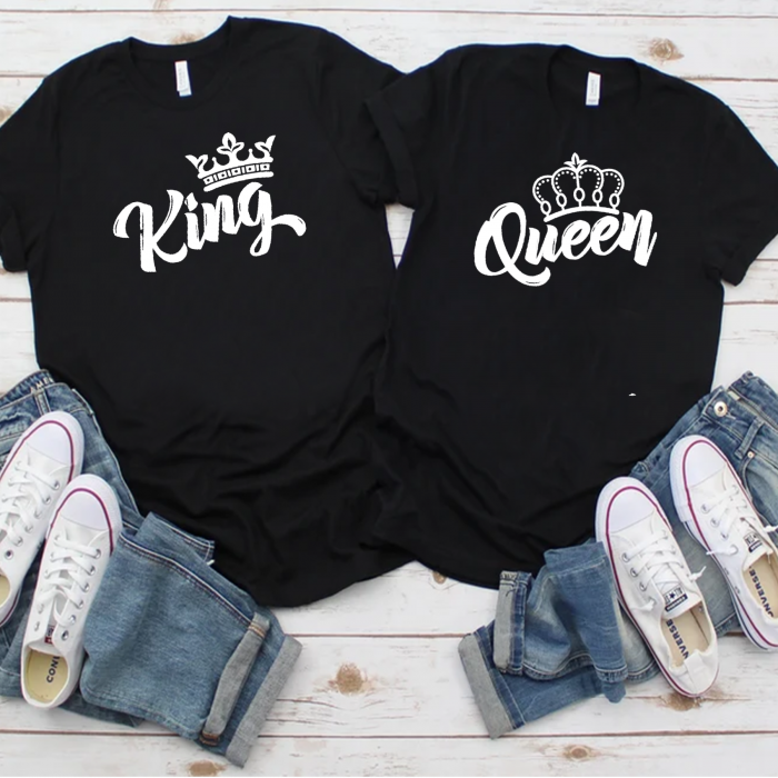 Tricouri personalizate pentru cupluri - King & Queen [3]