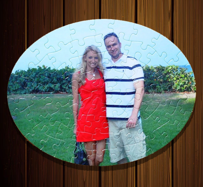 Puzzle personalizat oval 24cm x 19cm - poza [1]