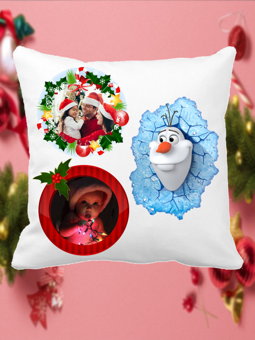 Pernă personalizată de Crăciun cu Olaf [1]