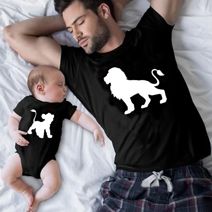 Set tricou si body personalizat tată fiu - Lion [1]