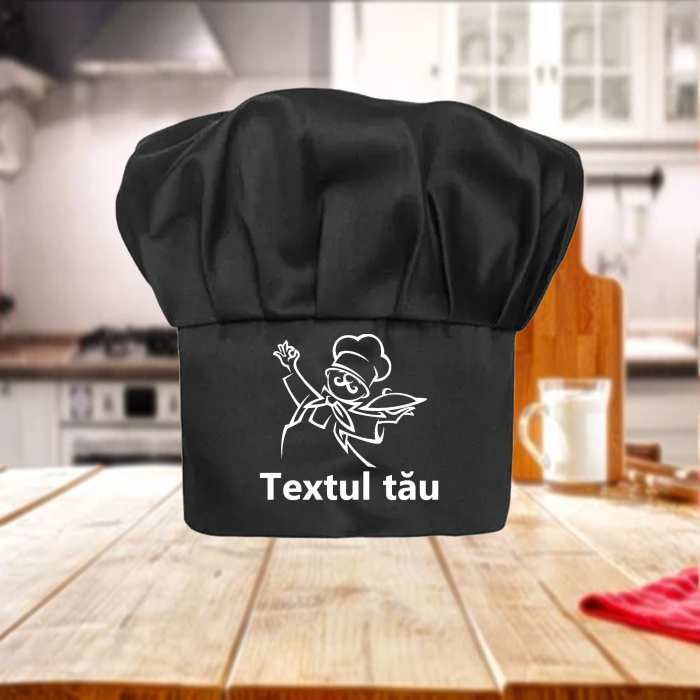 Bonetă bucatar personalizată cu textul tău [1]