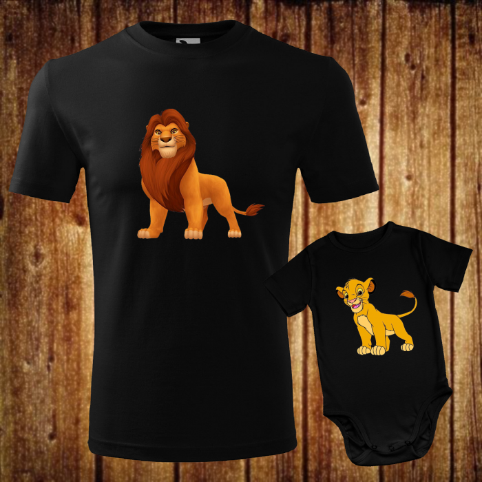 Set Tricouri Tată și Fiu – Model Rege Leu (Simba & Mufasa) [3]