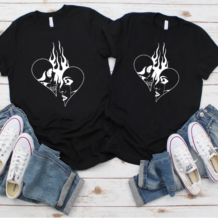 Set tricouri personalizate pentru cupluri - Dead heart [2]