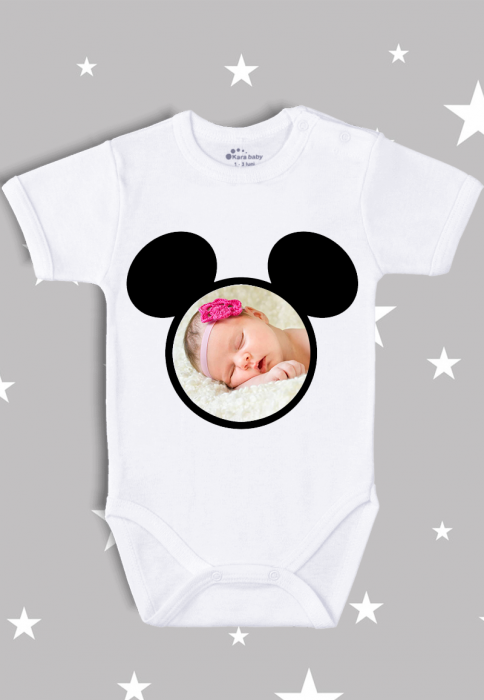 Body bebeluș personalizat cu poza Mickey Mouse [1]