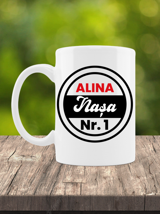 Cană personalizată pentru nașă cu nume [1]