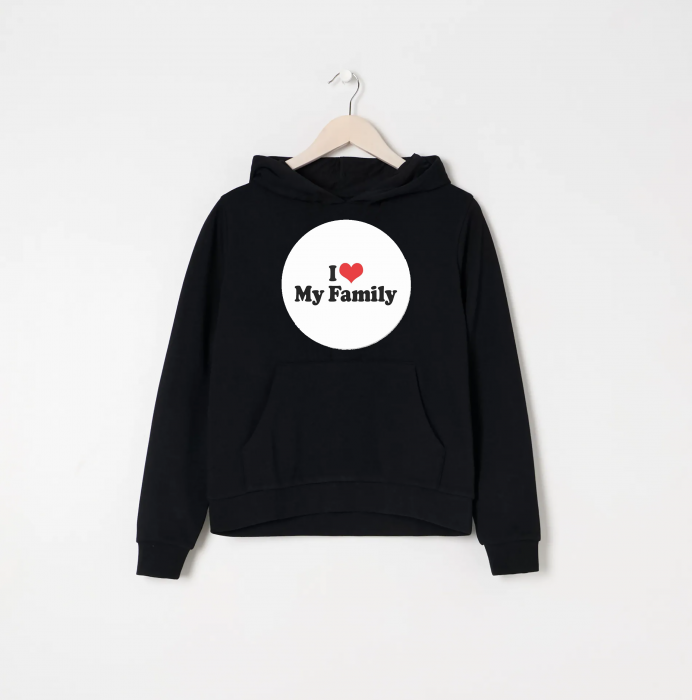 Hanorac personalizat femeii - I love my family [2]