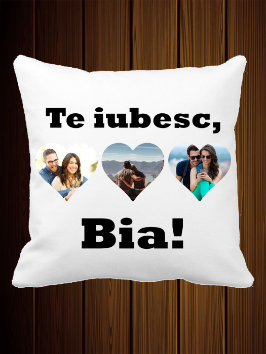 Pernă personalizată cu 3 poze [1]