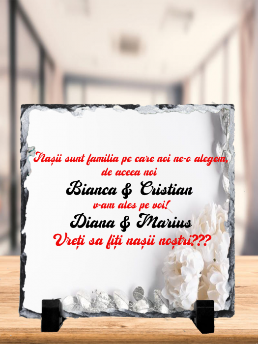 Placă ardezie personalizată pentru nași [1]