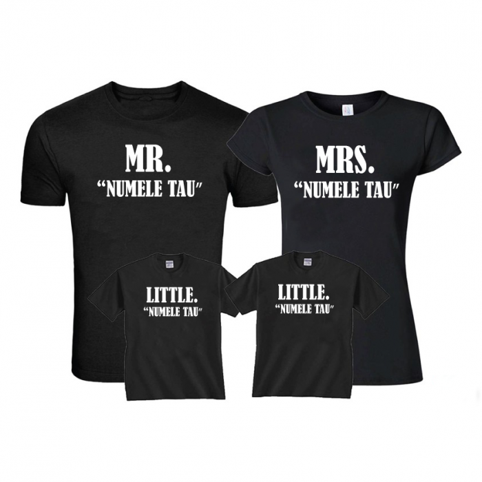 Set tricouri personalizate pentru familie - MR, MRS, LITTLE [1]