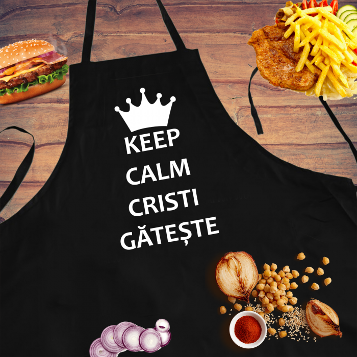 Sort bucatar personalizat - Keep Calm [2]