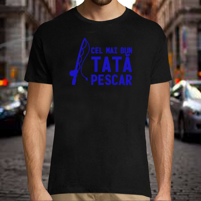 Tricou personalizat bărbat cu textul -Cel mai bun tată pescar [2]