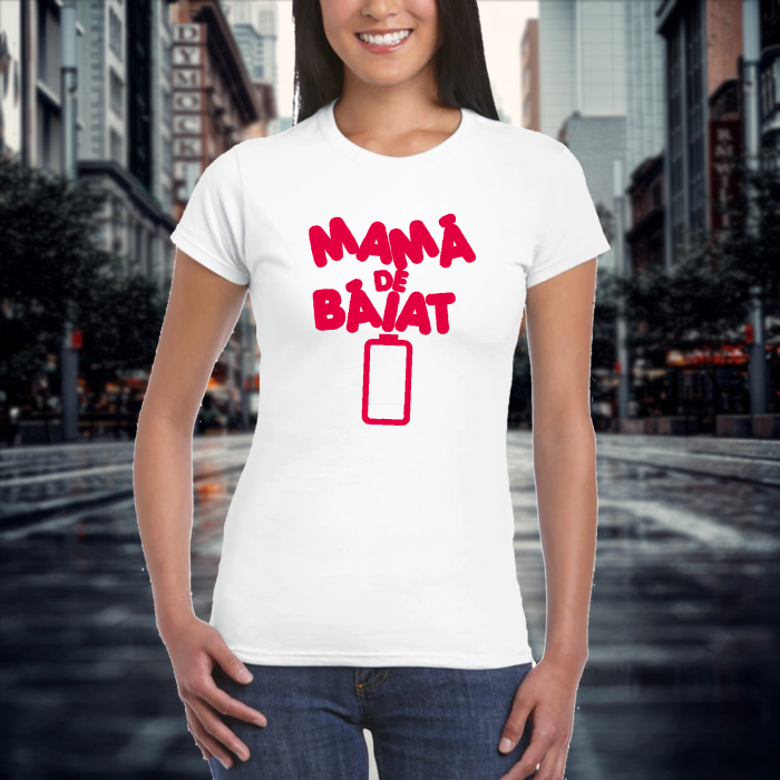 Tricou personalizat damă cu textul -Mamă de băiat [1]