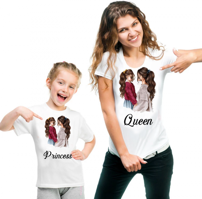Tricou personalizat mamă&fiică - PRINCESS [1]