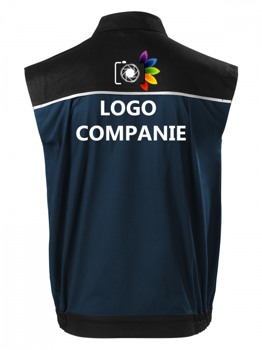 Vestă de Lucru Bărbați Personalizată cu Logo – 100% Bumbac, 8 Buzunare [2]