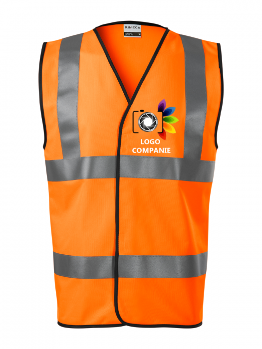 Vestă Reflectorizantă Unisex Personalizată cu Logo – Siguranță și Vizibilitate | EN ISO 20471 [1]