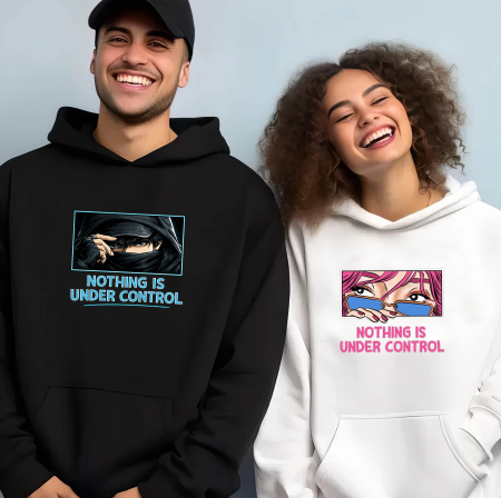 HANORACE PERSONALIZATE CUPLURI - Set hanorace cuplu - Nothing is under control