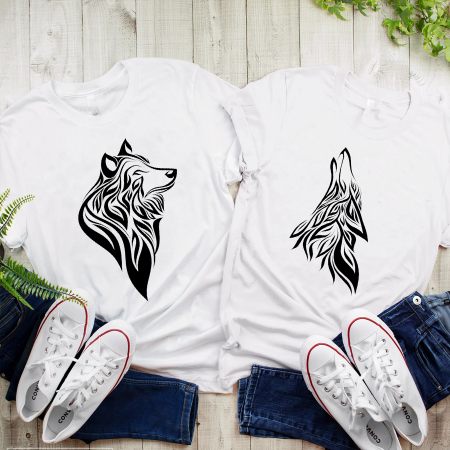 Tricouri personalizate cupluri - Wolf