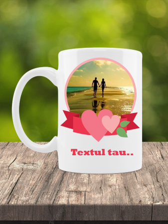 Cană personalizată -Text +poză