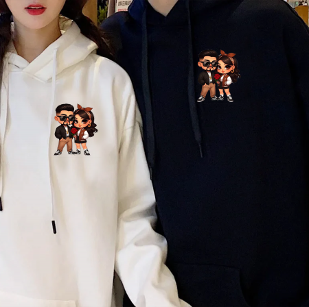HANORACE PERSONALIZATE CUPLURI - Set hanorace personalizate pentru cupluri - Boy and girl