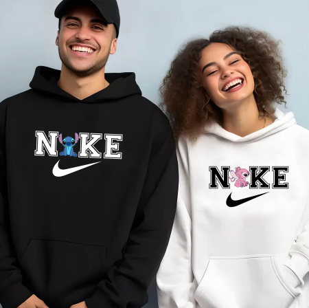 HANORACE PERSONALIZATE CUPLURI - Set hanorace cuplu Nike Stitch Love