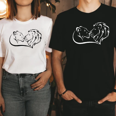 Set tricouri personalizate cupluri - Lion [1]