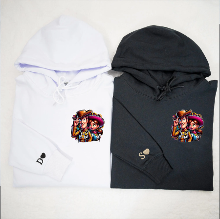 HANORACE PERSONALIZATE CUPLURI - Hanorace cuplu cu cowboy couple