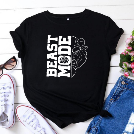 TRICOURI PERSONALIZATE FEMEI - Tricou personalizat damă cu textul - Beaste Mode