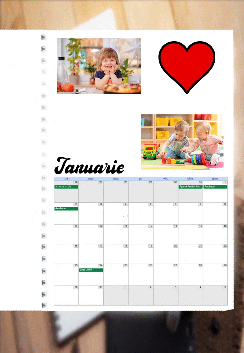 Calendar 2023 personalizat cu două poze [1]
