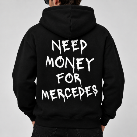 HANORACE BĂRBAȚI - Hanorac Negru Need Money for Mercedes