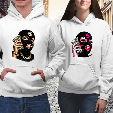 HANORACE PERSONALIZATE CUPLURI - Hanorace cuplu - Money maker