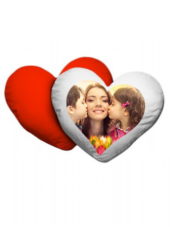 Pernă personalizată în formă de inimă cu poză