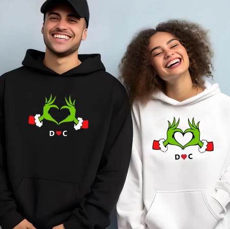 HANORACE PERSONALIZATE CUPLURI - Set hanorace personalizate pentru cupluri Christmas