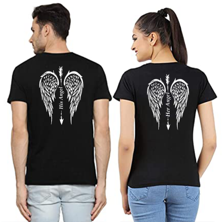 Set tricouri personalizate cuplu - Angel wings