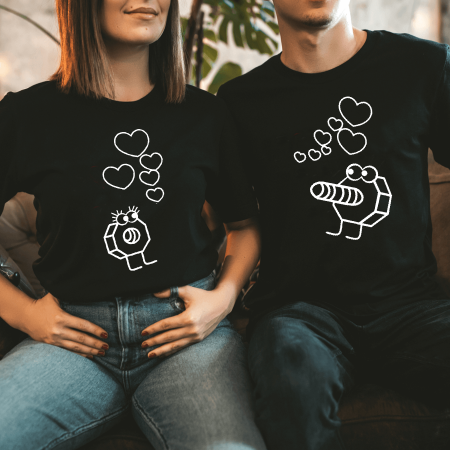 Set tricouri personalizate cuplu -Suflete pereche
