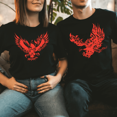 Set tricouri personalizate cupluri - Vultur
