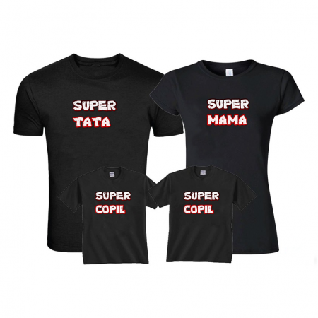 Set tricouri personalizate pentru familie - Super familia