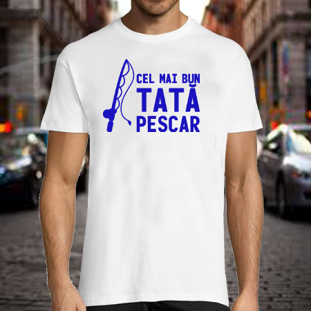 Tricou personalizat bărbat cu textul -Cel mai bun tată pescar