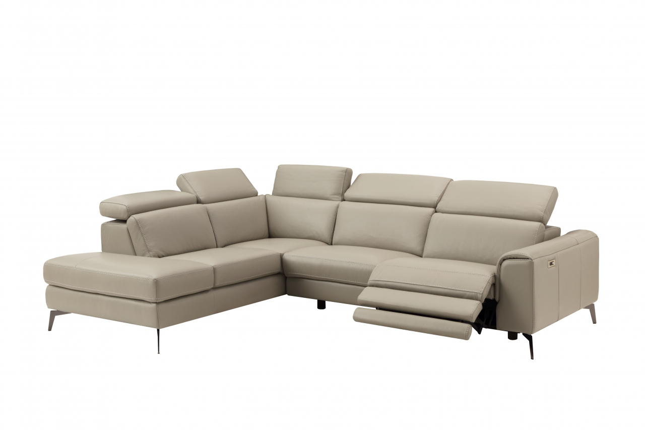 Coltar BALTIC, 3 locuri cu recliner electric dreapta si sezlong pe stanga, tetiere reglabile, port USB, Piele naturala Italiana, 291x221 cm [1]
