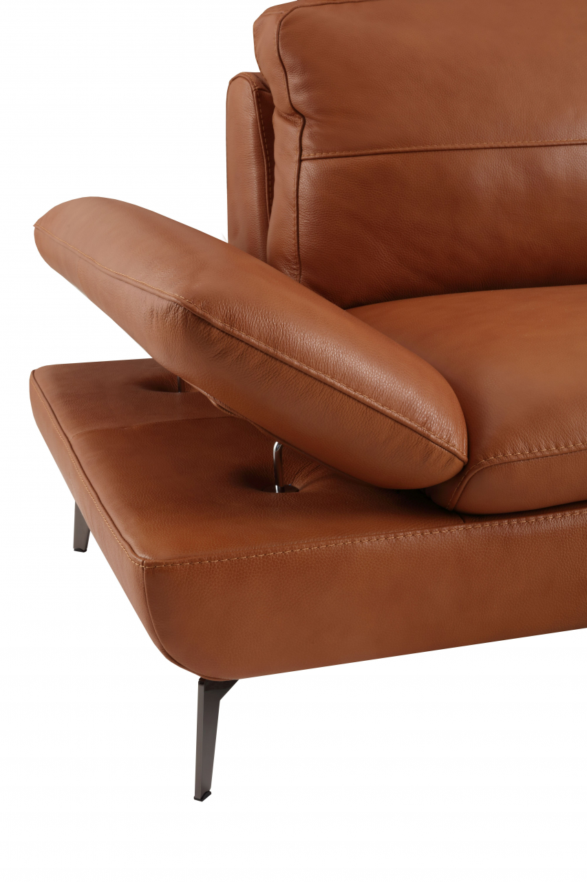 Coltar AUSTIN, 3 locuri cu brate inovative si 2 tetiere mobile, lung pe dreapta, Piele naturala Italiana, 292x210 cm [5]