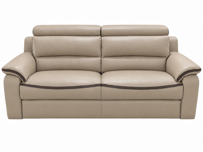 Set living BELLO cu 2 canapele de 3 locuri, reclinere electrice, Bej Capucino 3856 și Maro Ciocolată 4191 [2]