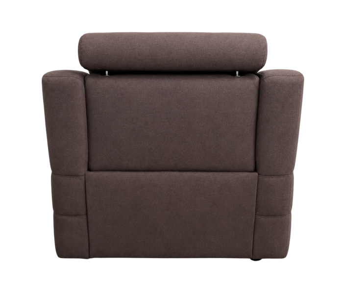 Fotoliu VENTADOR din stofă maro cu recliner electric și tetieră reglabilă [4]