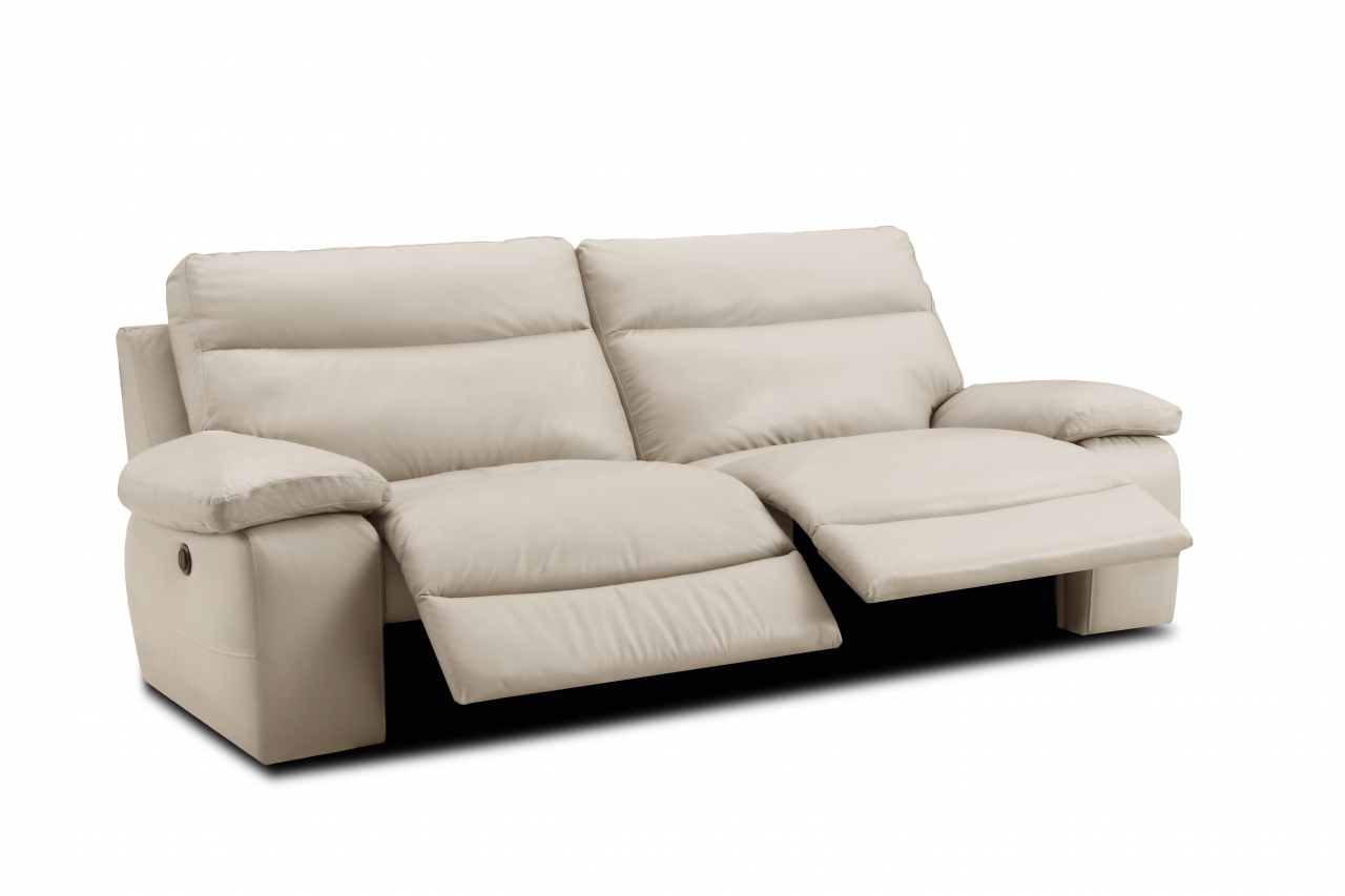 Canapea CASANOVA, 3 locuri cu 2 reclinere electrice, Piele naturala Italiana, 220x94 cm [1]