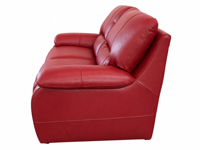 Canapea ALLEGRA fixă de 2 locuri din piele naturală Roșu CAT.4-3891 [3]