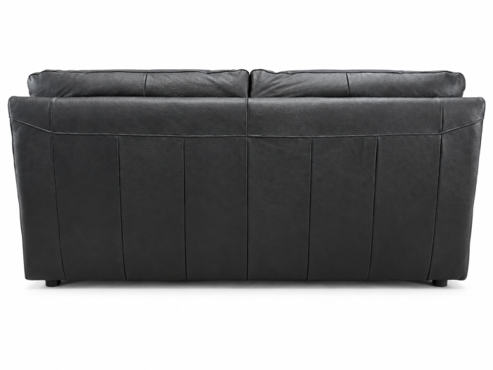 Canapea ALLEGRA fixă de 3 locuri din piele naturală Negru Lucios CAT.4-4950 [4]