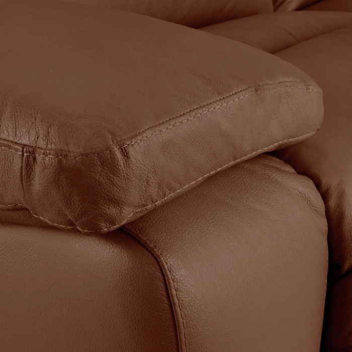 Canapea CASANOVA, 3 locuri cu 2 reclinere electrice, Piele naturala Italiana, 220x94 cm [3]
